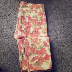 Floral jeans